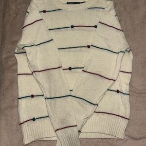Vintage SIM Sportswear Knit Sweater | White | Small